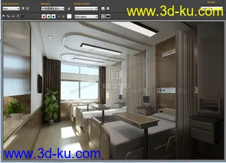 3D打印模型现代医院病房的图片