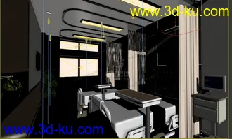 3D打印模型现代医院病房的图片