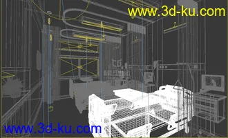 3D打印模型现代医院病房的图片