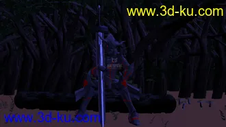 3D打印模型黑色铠甲巨剑战士的图片