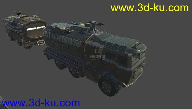 军事车辆 重型坦克 雷达车 吉普车 导弹车 科幻车辆 科幻坦克 未来车辆模型的图片5