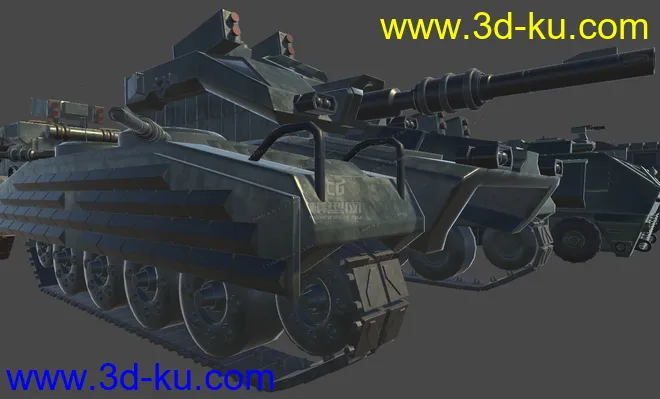 军事车辆 重型坦克 雷达车 吉普车 导弹车 科幻车辆 科幻坦克 未来车辆模型的图片11