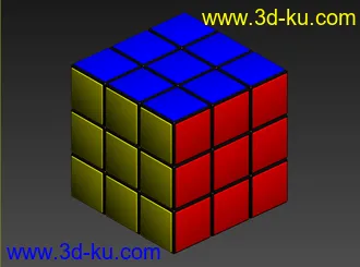 刚刚学会的魔方模型加动画的图片