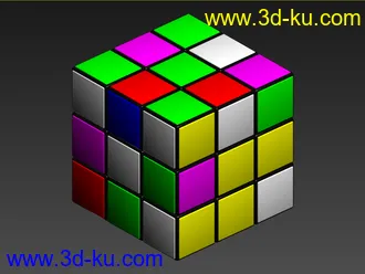 刚刚学会的魔方模型加动画的图片