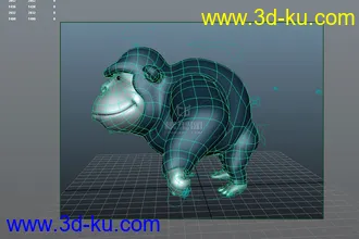 3D打印模型卡通大猩猩 Q版大猩猩的图片