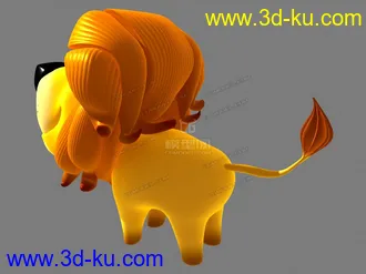 3D打印模型卡通狮子 Q版狮子的图片