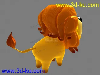 3D打印模型卡通狮子 Q版狮子的图片