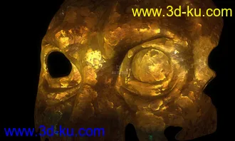 3D打印模型金子-金属-面具-纯材质调节效果很棒的图片