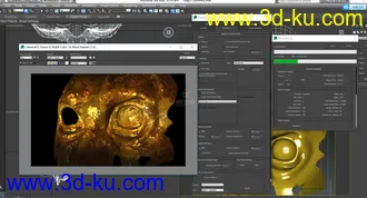 3D打印模型金子-金属-面具-纯材质调节效果很棒的图片