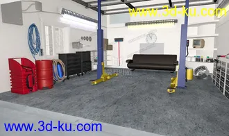 3D打印模型汽车维修店 汽修店的图片