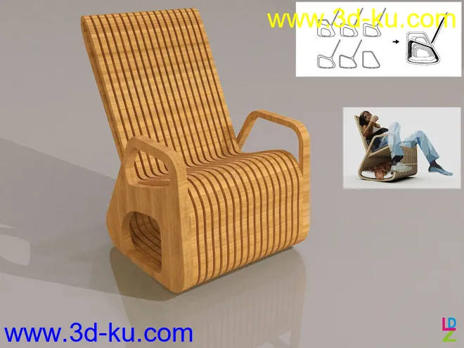 一把椅子模型的图片1