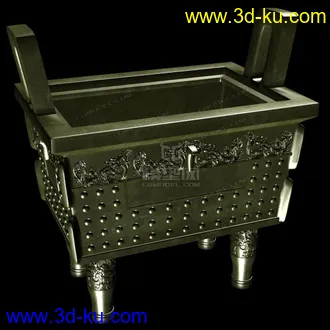 3D打印模型一个鼎，有材质的图片