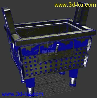 3D打印模型一个鼎，有材质的图片