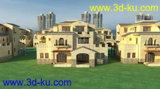 3D打印模型别墅场景的图片