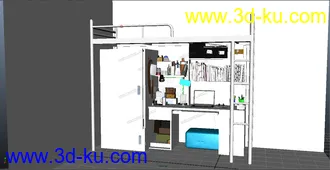 3D打印模型大学生宿舍生活用品的图片