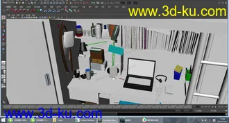 3D打印模型大学生宿舍生活用品的图片