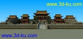 3D打印模型素材共享 CG 古建 简模的图片