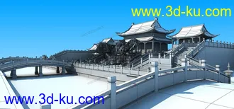 3D打印模型素材共享 CG 古建 简模的图片