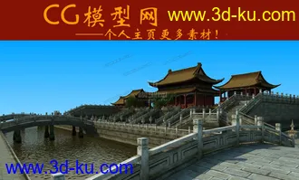 3D打印模型素材共享 CG 古建 简模的图片