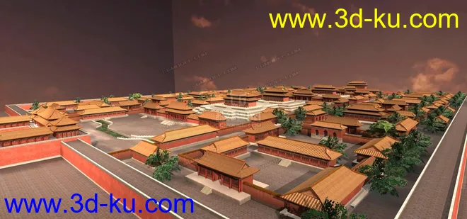 CG 古建 紫禁城 午门模型的图片2