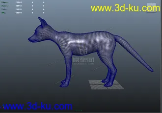 3D打印模型带绑定的狐狸的图片