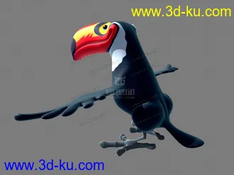 3D打印模型Q版大嘴鸟的图片