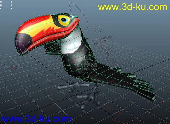 Q版大嘴鸟模型的图片3