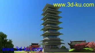3D打印模型世博园-长安塔的图片