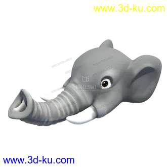 3D打印模型卡通小象头的图片