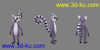 3D打印模型卡通狐猴一只的图片