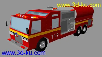 3D打印模型常见消防车   7辆的图片