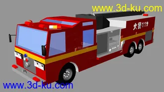 3D打印模型常见消防车   7辆的图片