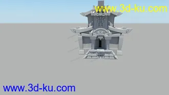 3D打印模型卡通建筑，Q版当铺的图片
