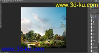 3D打印模型psd人视分层-树木景观素材的图片