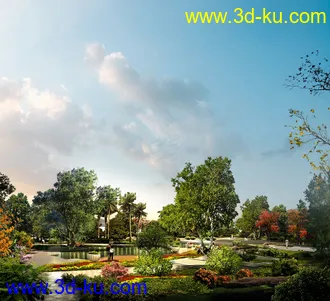 3D打印模型psd人视分层-树木景观素材的图片