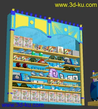 3D打印模型7个海洋风格货架的图片