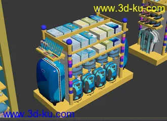 3D打印模型7个海洋风格货架的图片