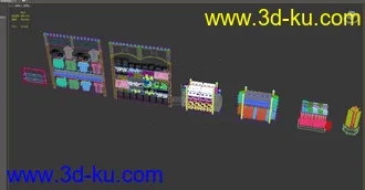 3D打印模型7个海洋风格货架的图片