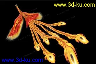 2只 金凤凰模型  带动画的图片