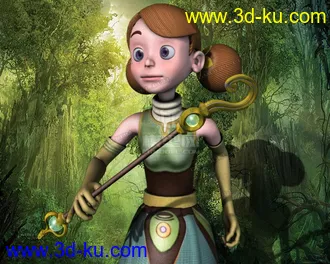 3D打印模型精美小女孩的图片