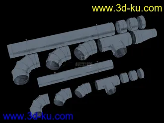 3D打印模型免费的管材管道pvc通风 吸吸人气！！！的图片