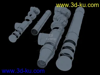 3D打印模型免费的管材管道pvc通风 吸吸人气！！！的图片