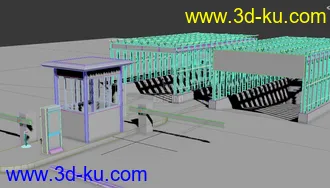 3D打印模型地下停车库入口的图片