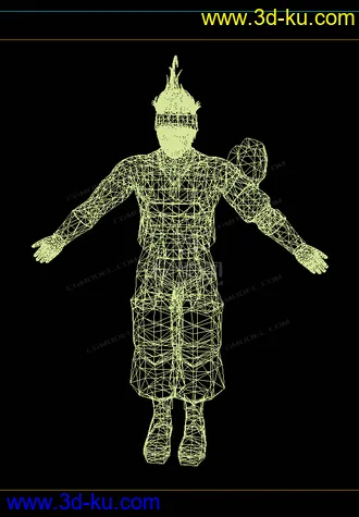 3D打印模型西方王子 帅哥木头人的图片