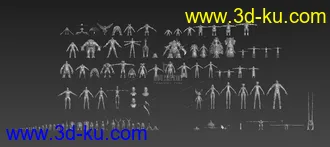 一套非常全的生物模型 有人物有动物的图片