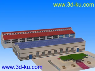 厂房和展厅模型的图片