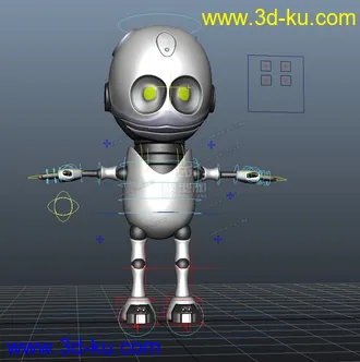 3D打印模型机器人绑定，带表情的图片