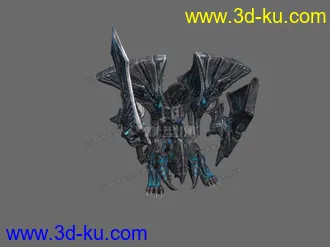 3D打印模型tera怪物，带各种动作的图片