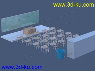 3D打印模型学校教学楼，看了教程第一次做。的图片