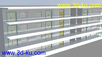 3D打印模型学校教学楼，看了教程第一次做。的图片